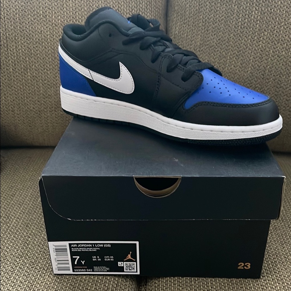 Boy’s Nike Air Jordan 1 Low Black Royal Blue